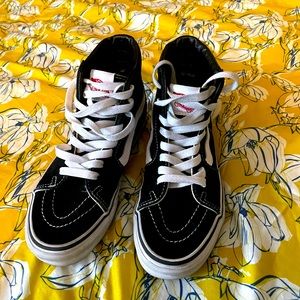 Big Kids Black and white vans